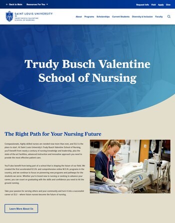 Trudy Busch Valentine School of Nursing Website